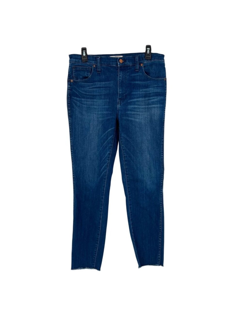 Madewell 10" High-Riser Skinny Jeans Size 31 Raw Hem Medium Wash